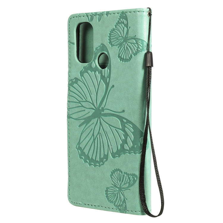 For OnePlus Nord N100 5G 3D Butterflies Embossing Pattern Horizontal Flip Leather Case with Holder & Card Slot & Wallet