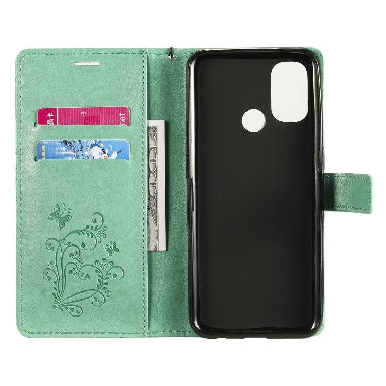 For OnePlus Nord N100 5G 3D Butterflies Embossing Pattern Horizontal Flip Leather Case with Holder & Card Slot & Wallet