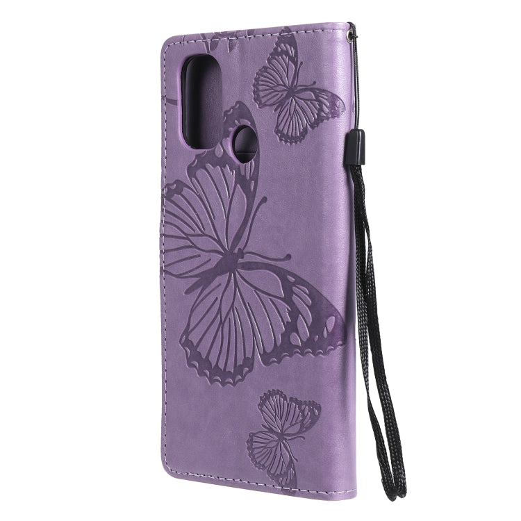 For OnePlus Nord N100 5G 3D Butterflies Embossing Pattern Horizontal Flip Leather Case with Holder & Card Slot & Wallet