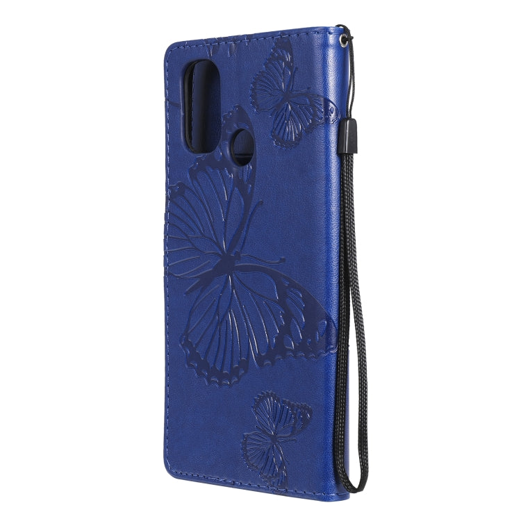 For OnePlus Nord N100 5G 3D Butterflies Embossing Pattern Horizontal Flip Leather Case with Holder & Card Slot & Wallet