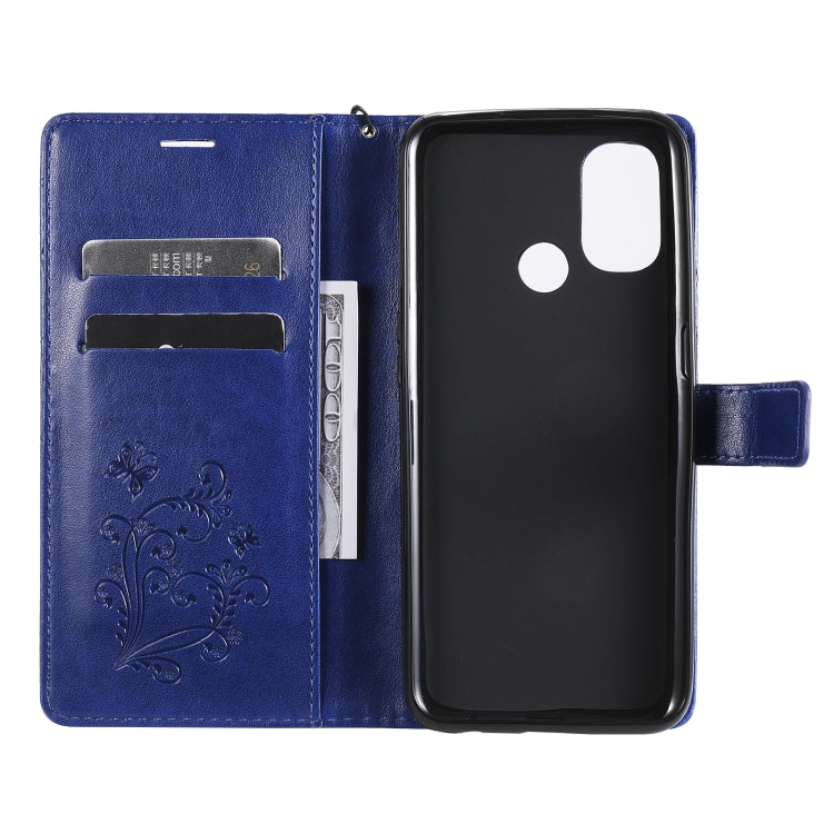 For OnePlus Nord N100 5G 3D Butterflies Embossing Pattern Horizontal Flip Leather Case with Holder & Card Slot & Wallet