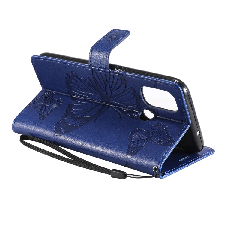 For OnePlus Nord N100 5G 3D Butterflies Embossing Pattern Horizontal Flip Leather Case with Holder & Card Slot & Wallet
