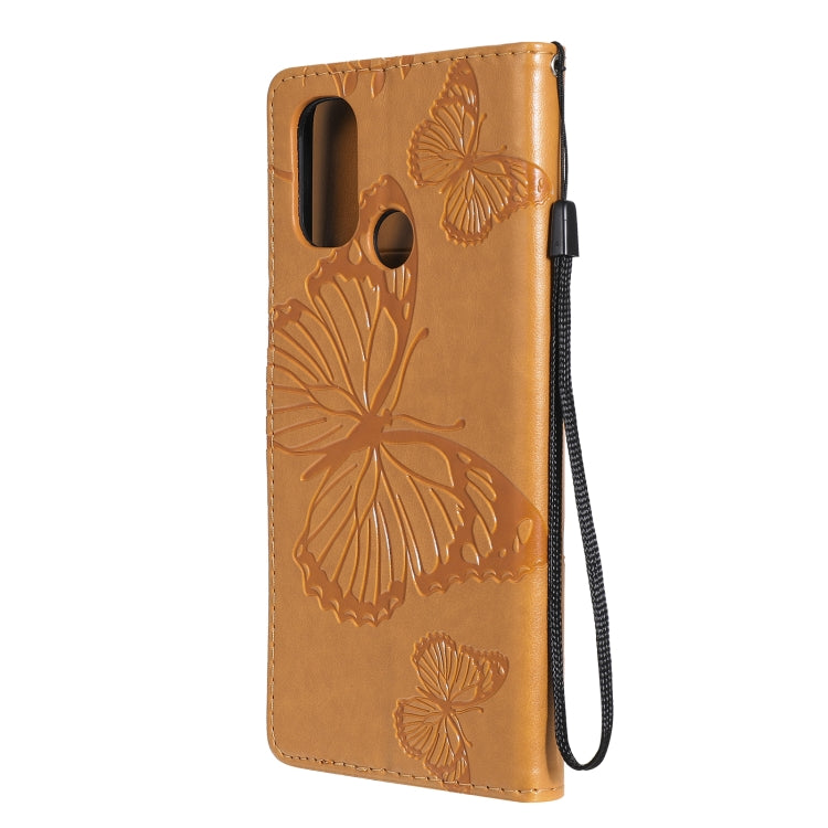 For OnePlus Nord N100 5G 3D Butterflies Embossing Pattern Horizontal Flip Leather Case with Holder & Card Slot & Wallet