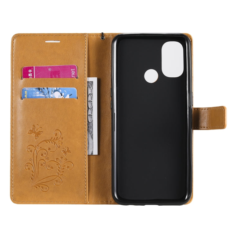 For OnePlus Nord N100 5G 3D Butterflies Embossing Pattern Horizontal Flip Leather Case with Holder & Card Slot & Wallet