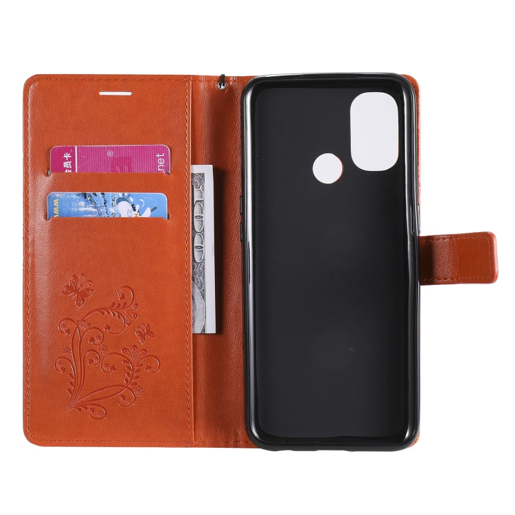 For OnePlus Nord N100 5G 3D Butterflies Embossing Pattern Horizontal Flip Leather Case with Holder & Card Slot & Wallet