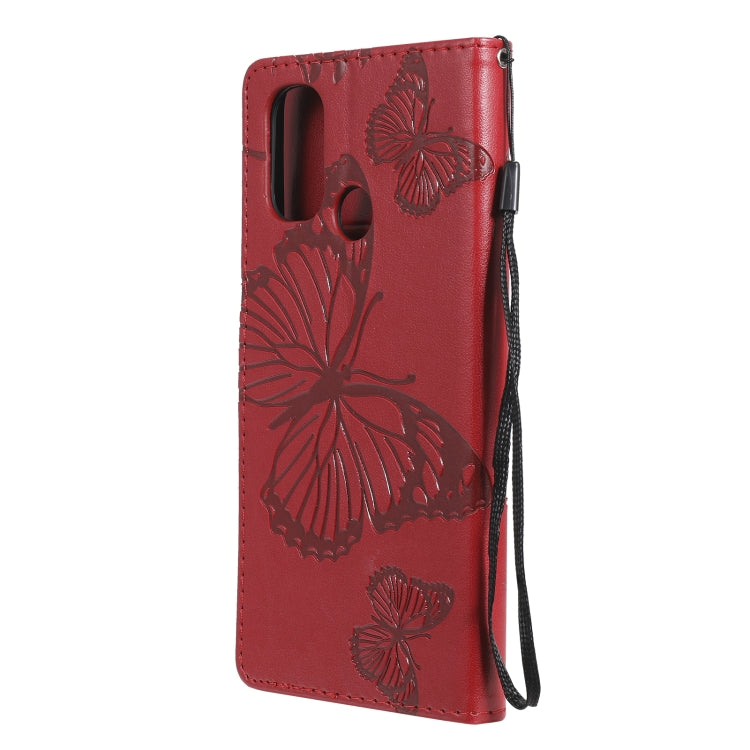 For OnePlus Nord N100 5G 3D Butterflies Embossing Pattern Horizontal Flip Leather Case with Holder & Card Slot & Wallet