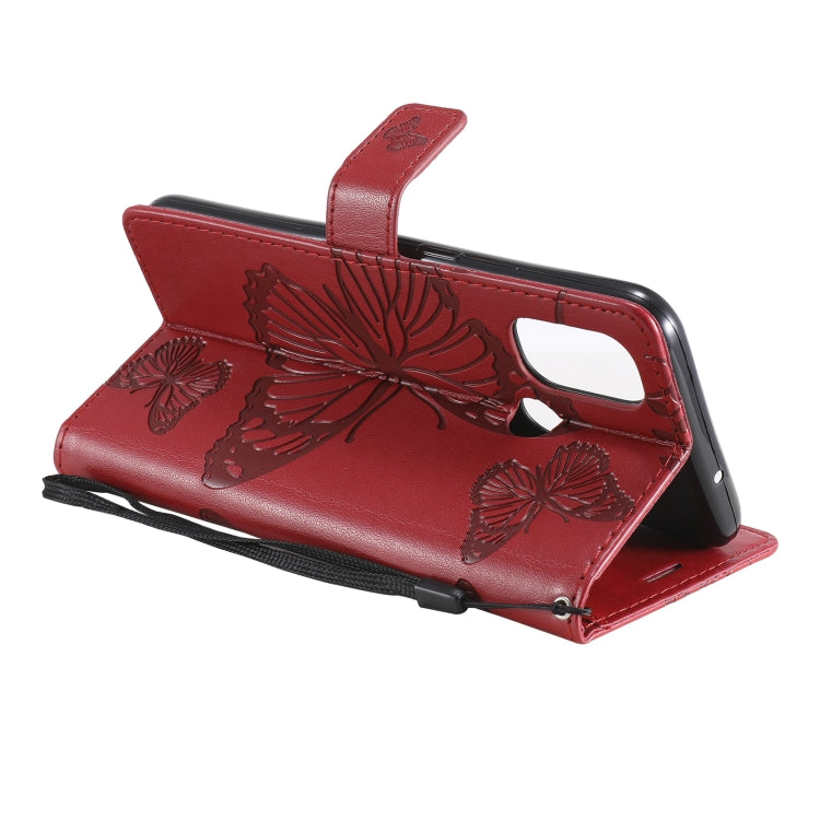 For OnePlus Nord N100 5G 3D Butterflies Embossing Pattern Horizontal Flip Leather Case with Holder & Card Slot & Wallet