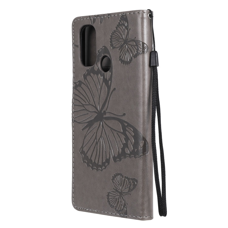 For OnePlus Nord N100 5G 3D Butterflies Embossing Pattern Horizontal Flip Leather Case with Holder & Card Slot & Wallet
