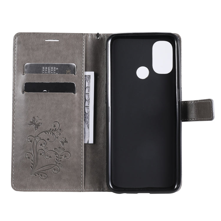 For OnePlus Nord N100 5G 3D Butterflies Embossing Pattern Horizontal Flip Leather Case with Holder & Card Slot & Wallet