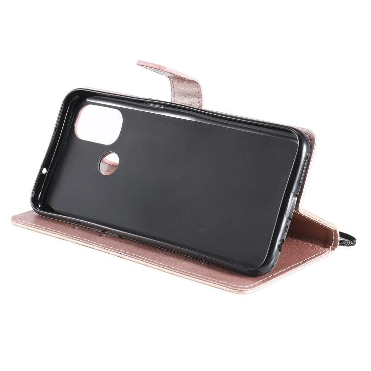 For OnePlus Nord N100 5G 3D Butterflies Embossing Pattern Horizontal Flip Leather Case with Holder & Card Slot & Wallet