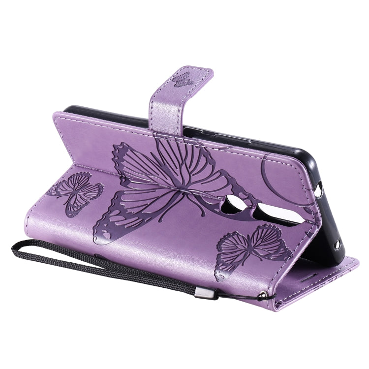 For Nokia 2.4 3D Butterflies Embossing Pattern Horizontal Flip Leather Case with Holder & Card Slot & Wallet