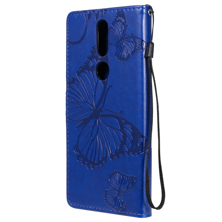 For Nokia 2.4 3D Butterflies Embossing Pattern Horizontal Flip Leather Case with Holder & Card Slot & Wallet