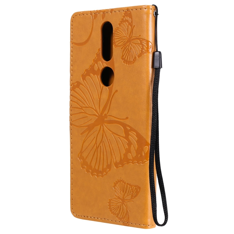 For Nokia 2.4 3D Butterflies Embossing Pattern Horizontal Flip Leather Case with Holder & Card Slot & Wallet