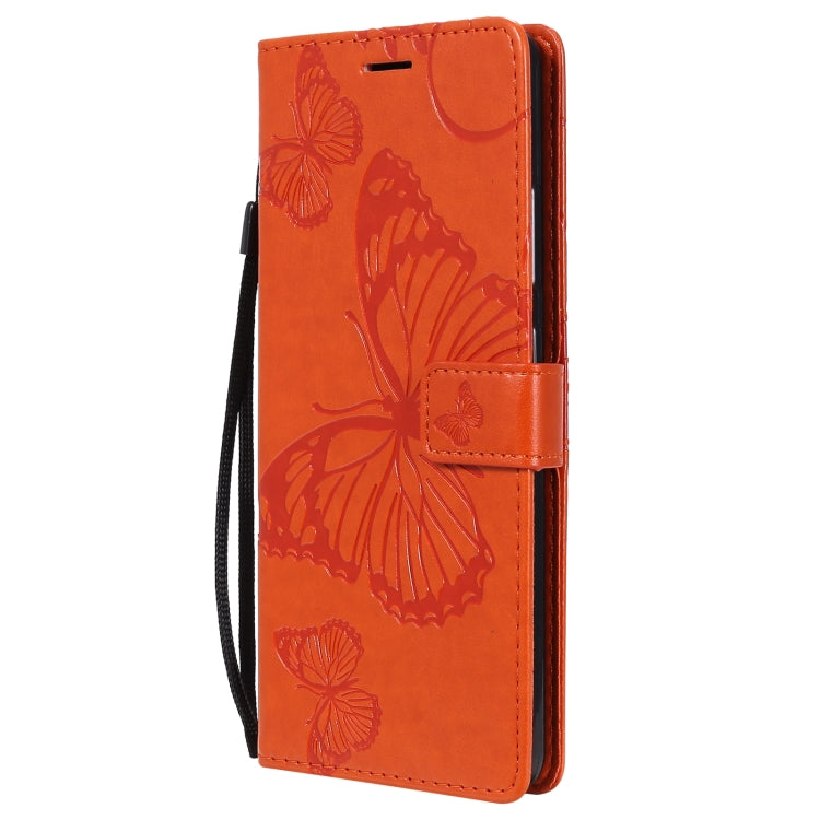 For Nokia 2.4 3D Butterflies Embossing Pattern Horizontal Flip Leather Case with Holder & Card Slot & Wallet