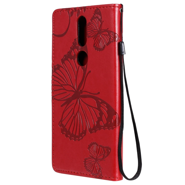 For Nokia 2.4 3D Butterflies Embossing Pattern Horizontal Flip Leather Case with Holder & Card Slot & Wallet