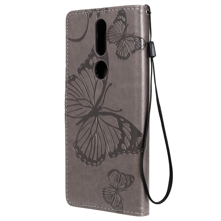For Nokia 2.4 3D Butterflies Embossing Pattern Horizontal Flip Leather Case with Holder & Card Slot & Wallet