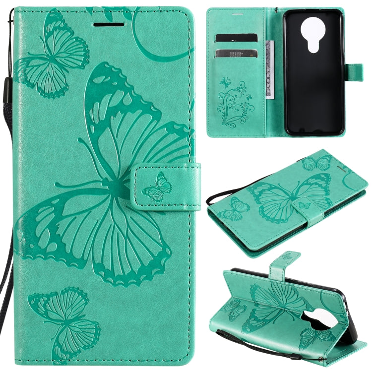 For Nokia 3.4 3D Butterflies Embossing Pattern Horizontal Flip Leather Case with Holder & Card Slot & Wallet