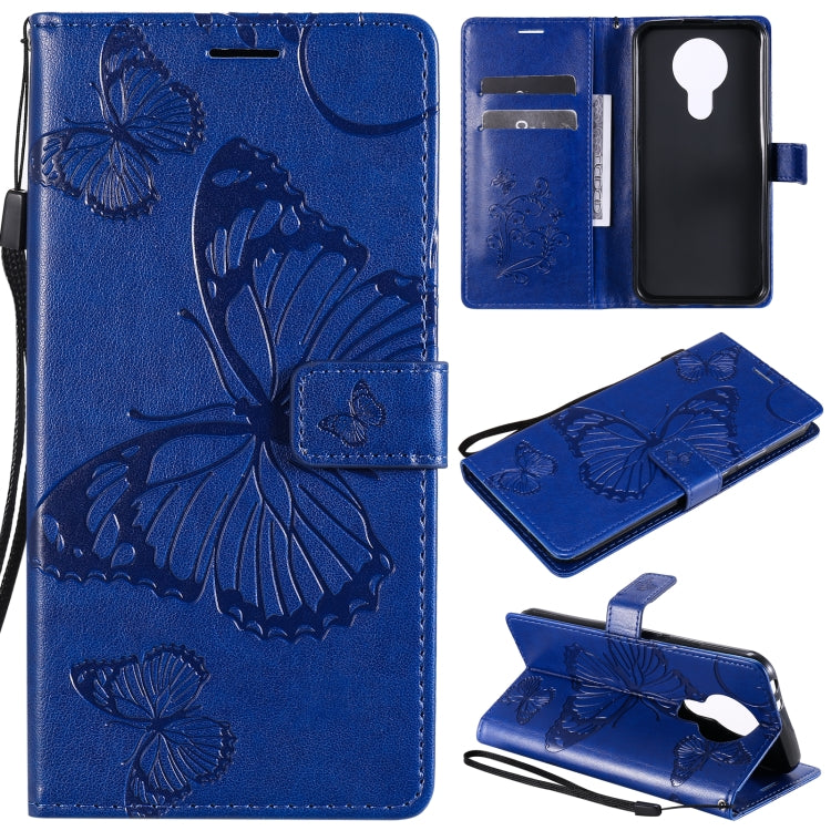 For Nokia 3.4 3D Butterflies Embossing Pattern Horizontal Flip Leather Case with Holder & Card Slot & Wallet