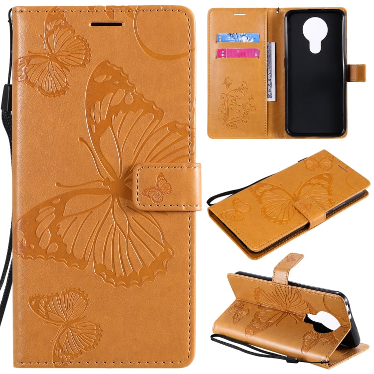 For Nokia 3.4 3D Butterflies Embossing Pattern Horizontal Flip Leather Case with Holder & Card Slot & Wallet
