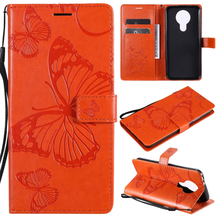 For Nokia 3.4 3D Butterflies Embossing Pattern Horizontal Flip Leather Case with Holder & Card Slot & Wallet