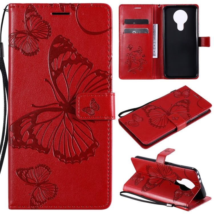 For Nokia 3.4 3D Butterflies Embossing Pattern Horizontal Flip Leather Case with Holder & Card Slot & Wallet