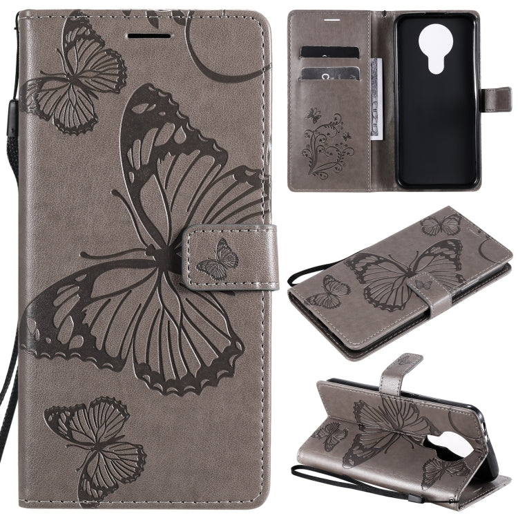 For Nokia 3.4 3D Butterflies Embossing Pattern Horizontal Flip Leather Case with Holder & Card Slot & Wallet