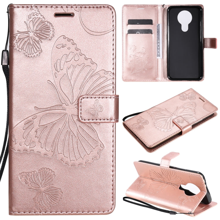 For Nokia 3.4 3D Butterflies Embossing Pattern Horizontal Flip Leather Case with Holder & Card Slot & Wallet