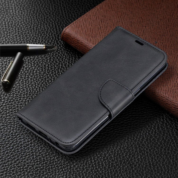 For Galaxy A10s Retro Lambskin Texture Pure Color Horizontal Flip PU Leather Case with Holder & Card Slots & Wallet & Lanyard