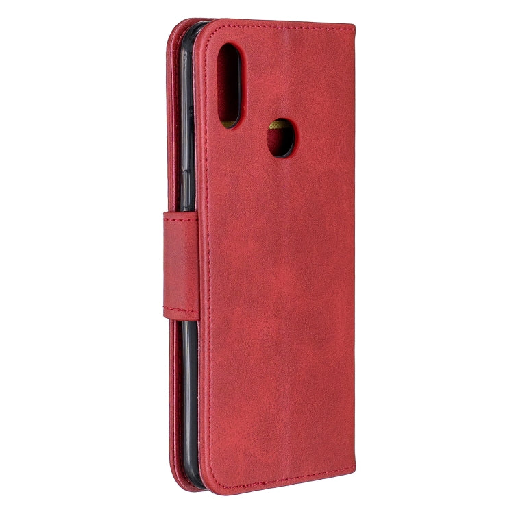 For Galaxy A10s Retro Lambskin Texture Pure Color Horizontal Flip PU Leather Case with Holder & Card Slots & Wallet & Lanyard