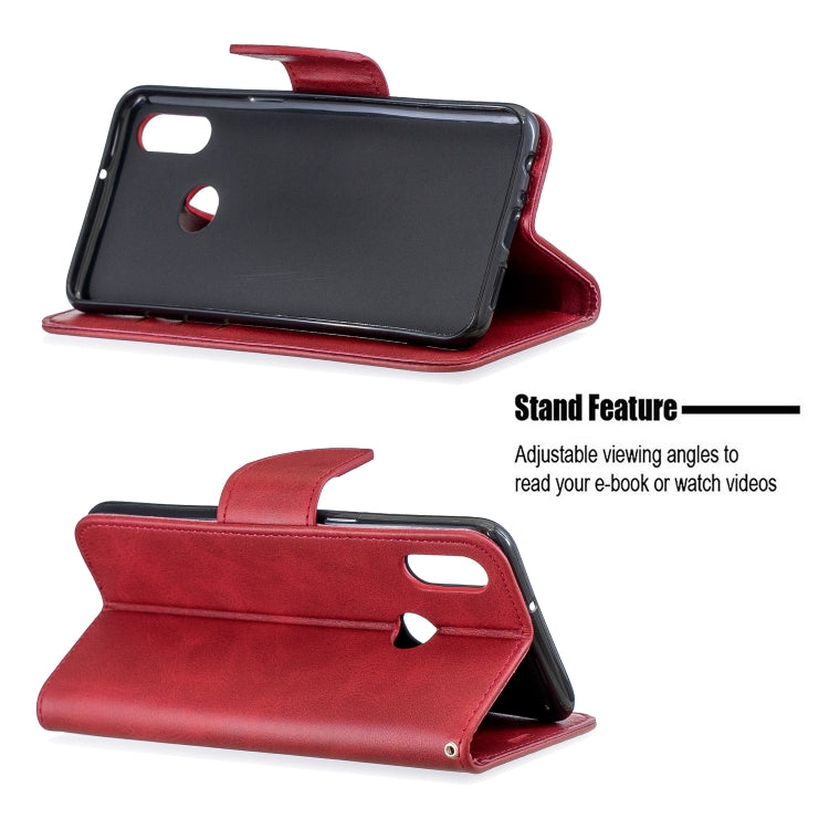 For Galaxy A10s Retro Lambskin Texture Pure Color Horizontal Flip PU Leather Case with Holder & Card Slots & Wallet & Lanyard