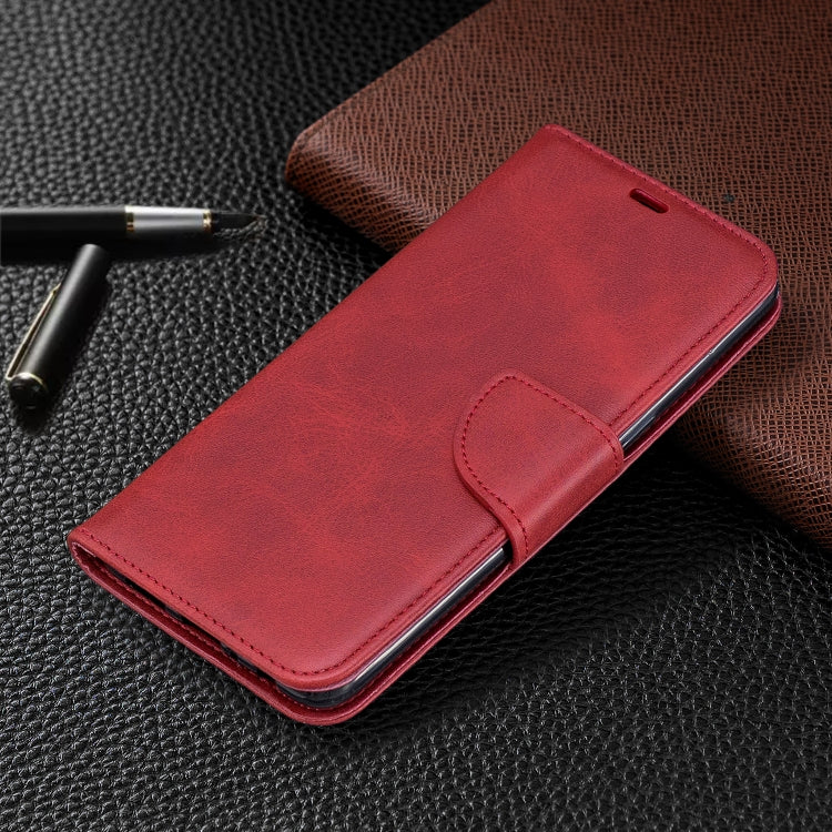 For Galaxy A10s Retro Lambskin Texture Pure Color Horizontal Flip PU Leather Case with Holder & Card Slots & Wallet & Lanyard