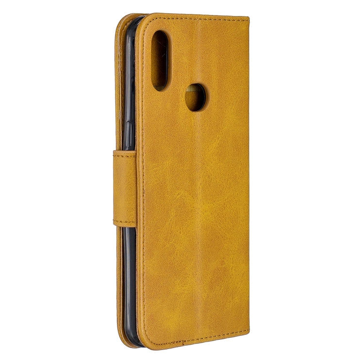 For Galaxy A10s Retro Lambskin Texture Pure Color Horizontal Flip PU Leather Case with Holder & Card Slots & Wallet & Lanyard