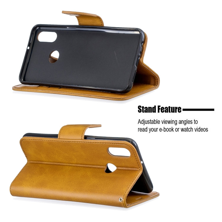 For Galaxy A10s Retro Lambskin Texture Pure Color Horizontal Flip PU Leather Case with Holder & Card Slots & Wallet & Lanyard