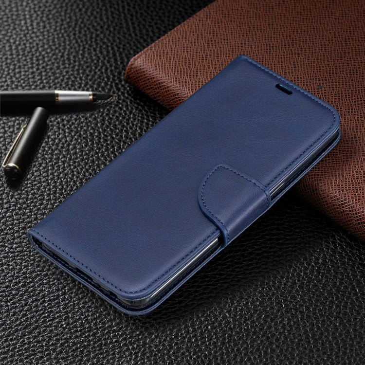 For Galaxy A10s Retro Lambskin Texture Pure Color Horizontal Flip PU Leather Case with Holder & Card Slots & Wallet & Lanyard