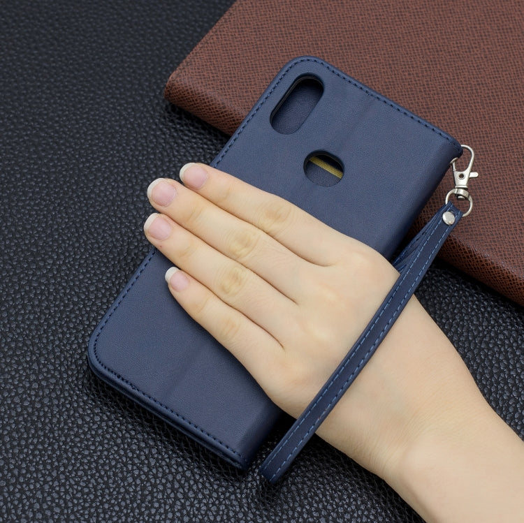 For Galaxy A10s Retro Lambskin Texture Pure Color Horizontal Flip PU Leather Case with Holder & Card Slots & Wallet & Lanyard