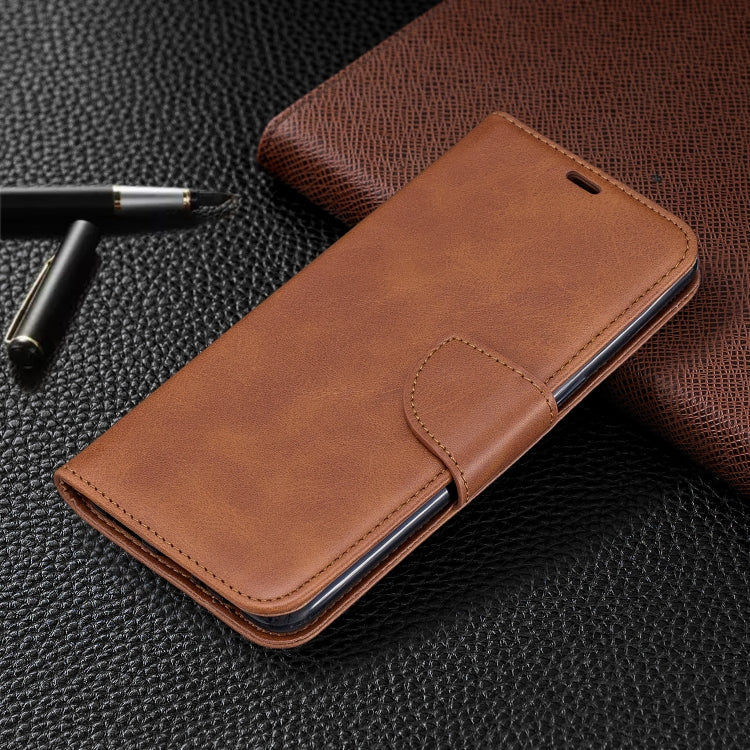 For Galaxy A10s Retro Lambskin Texture Pure Color Horizontal Flip PU Leather Case with Holder & Card Slots & Wallet & Lanyard