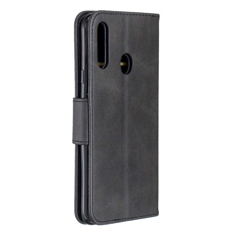 For Galaxy A20s Retro Lambskin Texture Pure Color Horizontal Flip PU Leather Case with Holder & Card Slots & Wallet & Lanyard