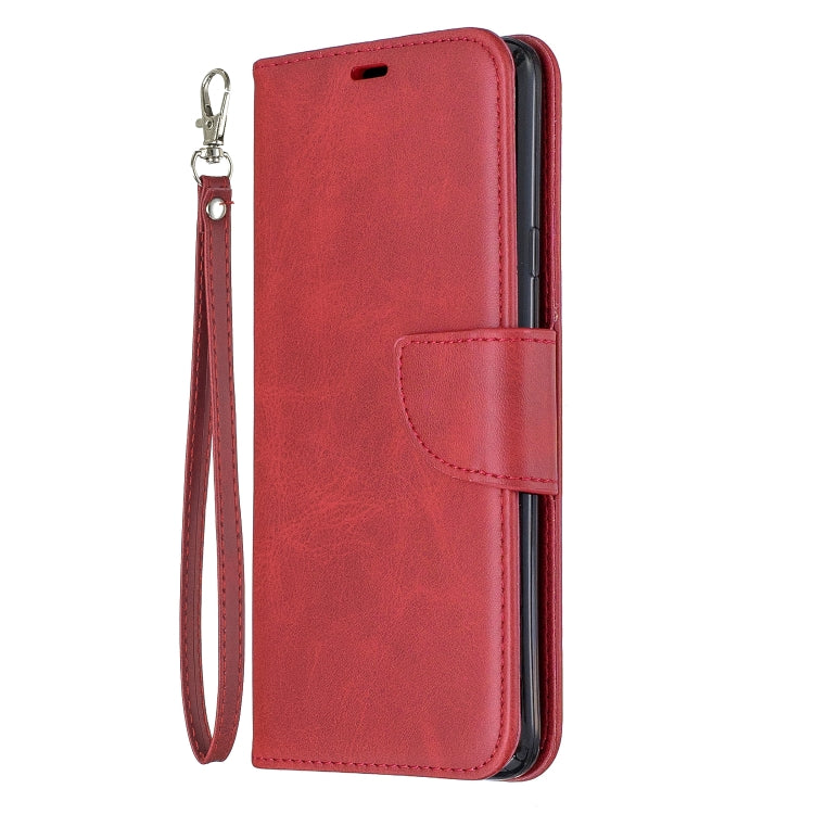 For Galaxy A20s Retro Lambskin Texture Pure Color Horizontal Flip PU Leather Case with Holder & Card Slots & Wallet & Lanyard