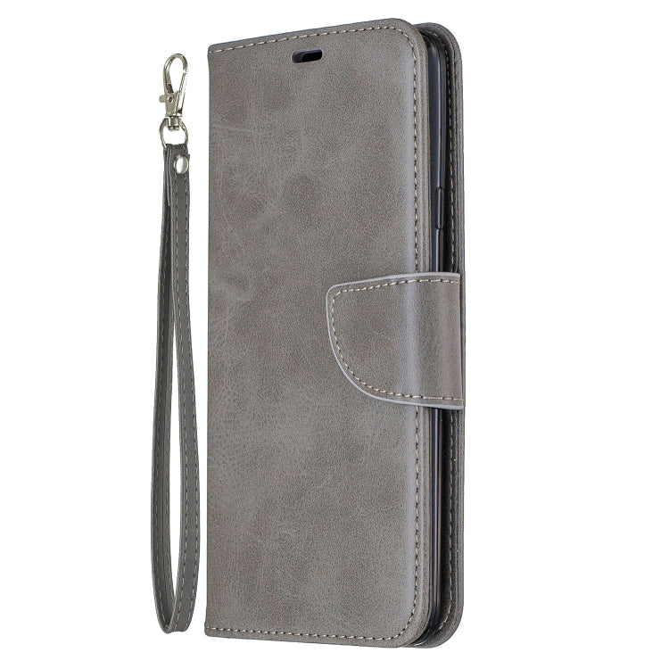 For Galaxy A20s Retro Lambskin Texture Pure Color Horizontal Flip PU Leather Case with Holder & Card Slots & Wallet & Lanyard