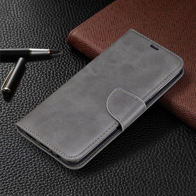 For Galaxy A20s Retro Lambskin Texture Pure Color Horizontal Flip PU Leather Case with Holder & Card Slots & Wallet & Lanyard
