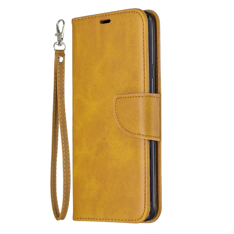 For Galaxy A20s Retro Lambskin Texture Pure Color Horizontal Flip PU Leather Case with Holder & Card Slots & Wallet & Lanyard