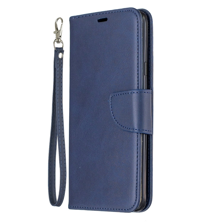 For Galaxy A20s Retro Lambskin Texture Pure Color Horizontal Flip PU Leather Case with Holder & Card Slots & Wallet & Lanyard