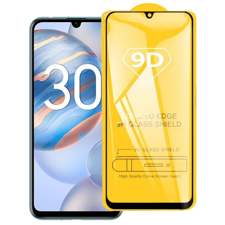 For Huawei Honor 30i 9D Full Glue Full Screen Tempered Glass Film