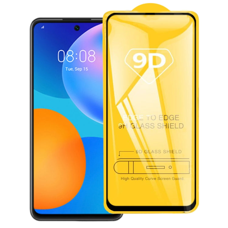 For Huawei Y7a 9D Full Glue Full Screen Tempered Glass Film