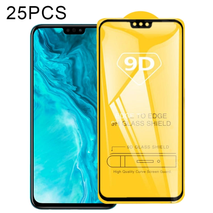 For Huawei Honor 9X Lite 25 PCS 9D Full Glue Full Screen Tempered Glass Film