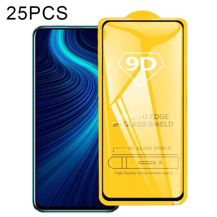 For Huawei Honor X10 5G 25 PCS 9D Full Glue Full Screen Tempered Glass Film