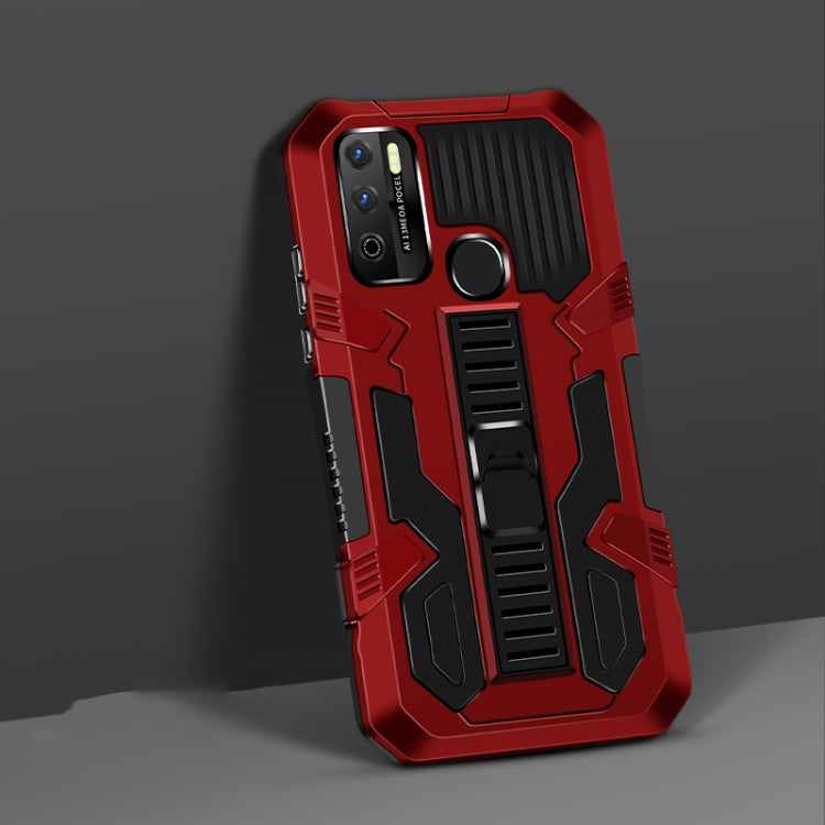 For Infinix Hot 9 Play Vanguard Warrior All Inclusive Double-color Shockproof TPU + PC Protective Case with Holder