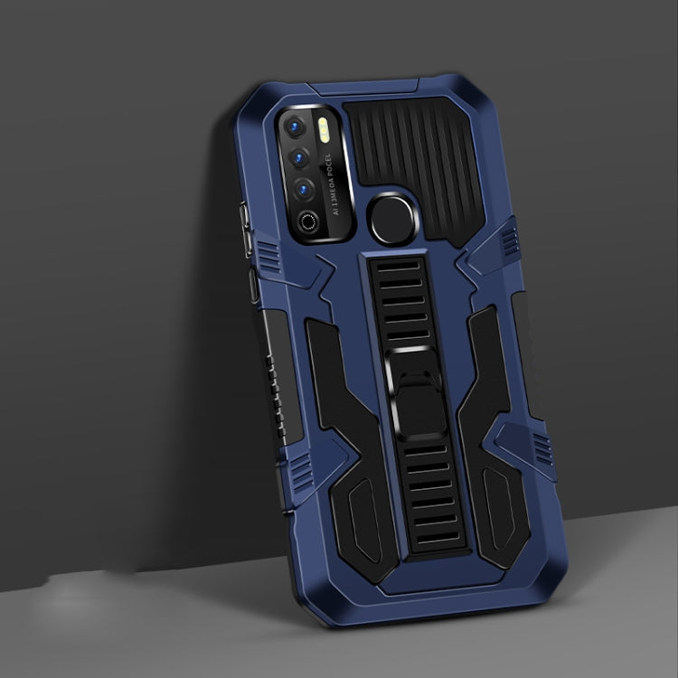 For Infinix Note7 Lite / Hot 9 Vanguard Warrior All Inclusive Double-color Shockproof TPU + PC Protective Case with Holder