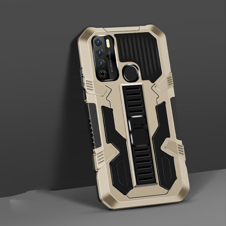 For Infinix Note7 Lite / Hot 9 Vanguard Warrior All Inclusive Double-color Shockproof TPU + PC Protective Case with Holder