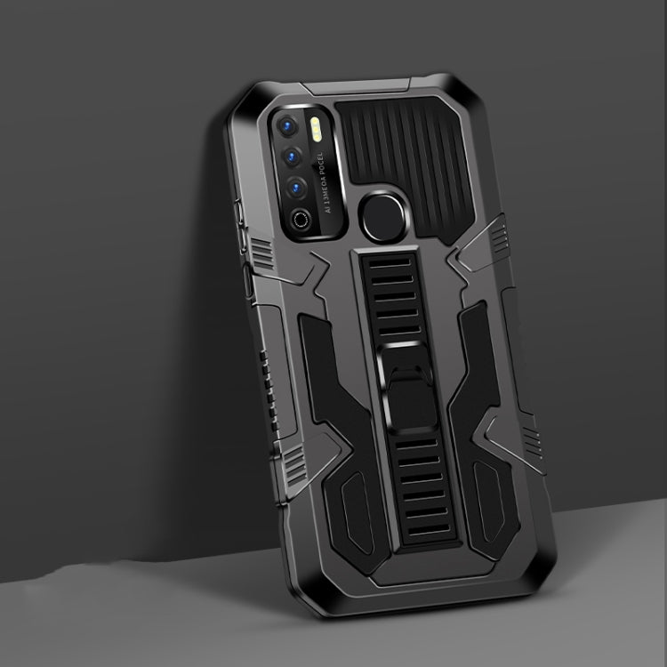 For Infinix Note7 Lite / Hot 9 Vanguard Warrior All Inclusive Double-color Shockproof TPU + PC Protective Case with Holder